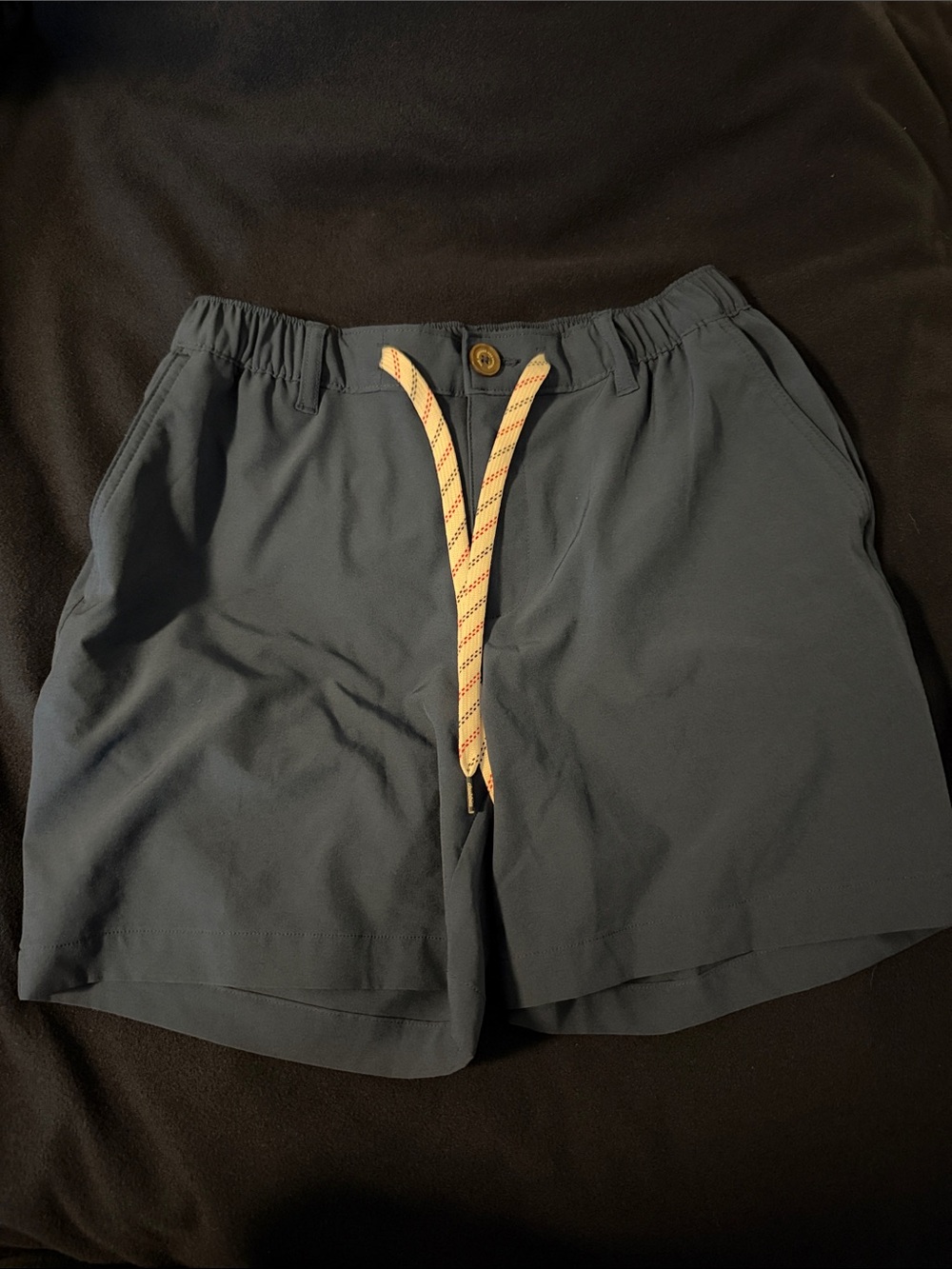 chubbies Slate Blue Athletic Shorts with Contrast Drawstring
